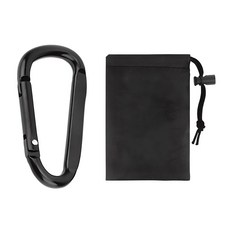 comet Outdoor 高強度鋁製D型扣5件組 + 收納袋, 黑色, 1組