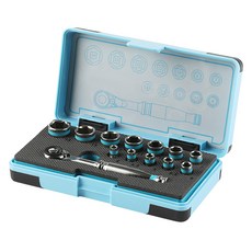 sunkey 不鏽鋼套筒扳手13件組 6.35mm SSR-13ST, 1套