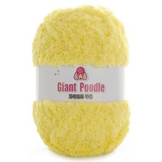 巨型貴賓犬超細纖維編織線 200g, 06 金絲雀黃, 1個