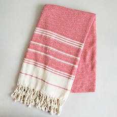 Boorepick 多用途大流蘇棉質沙灘巾 180 x 100cm, 紅色, 1個