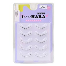 아이하라 언더업 속눈썹 2p x 5개 D07 + 글루 세트, 1개, 블랙