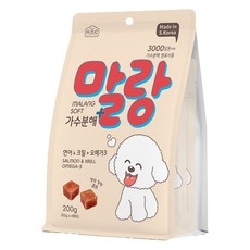 강아지 말랑소프트 가수분해 + 오메가3 간식 4p, 혼합맛(연어/크릴맛), 200g, 1개