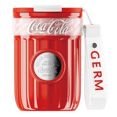 점 코카콜라 배지 진공 커피컵, 레드, 400ml, 1개