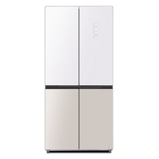 하이얼 글램 글라스 433L 4도어 냉장고 방문설치, HRS433MNWE