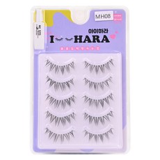 IHara Petit Up 假睫毛 2p x 5個 + 膠水組合 MH08, 1個, 黑色