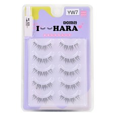 IHara Petit Up 假睫毛 2p x 5入 + 膠水組 YW7, 1套, 黑色