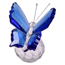 Morningscent 室內玻璃裝飾品 水晶蝴蝶, 藍色