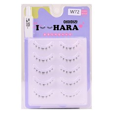 IHara Under Up W72 附膠水 5對 假睫毛, 黑色, 1個