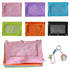 Dong-A PMS 便攜式活頁夾 PVC收納袋 3孔 6種套組, 1套, 混色