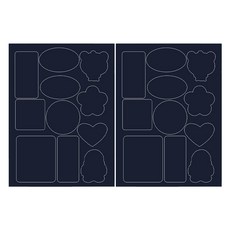 와이에스컴퍼니 바람막이 패딩 우산 다용도 수선 패치, 네이비블루, 2개