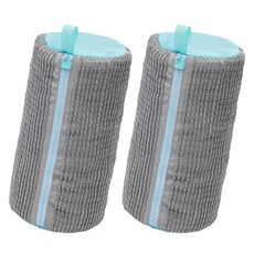 JLIFE 蓬鬆超細纖維運動鞋洗衣袋, 2個, 灰色