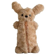 아트조이 여기눕개 강아지 필통, 브라운, 1개