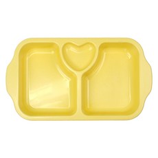 kitchen U 玉米雙格點心盤, 黃色, 主商品, 1個