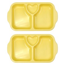kitchen U 玉米雙格點心盤, 黃色, 主商品, 2個