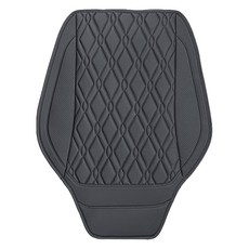 River Fox 車用一般絎縫PU皮革座椅墊, 黑色, 1個