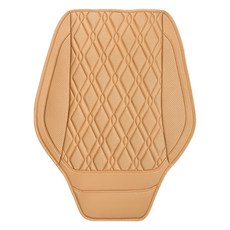 River Fox 車用一般絎縫PU皮革座椅墊, 馬鞍棕, 1個