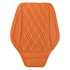 River Fox 車用一般絎縫PU皮革座椅墊, 橘色, 1個