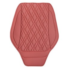 River Fox 車用一般絎縫PU皮革座椅墊, 紅色, 1個