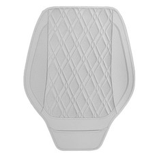 River Fox 車用一般絎縫PU皮革座椅墊, 迷霧灰, 1個