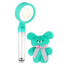 DAELIM BATH 濾芯蓮蓬頭+芥末熊鑰匙圈 13cm組, 1組, 綠色