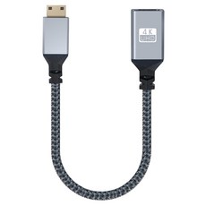 컴스 미니 HDMI 변환 케이블 젠더 Mini 4K 60Hz UHD 20cm, BD834, 1개