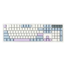 큐센 풀윤활 가스켓 유무선 기계식 키보드, 블루퍼플, QSENN Q104 PBT, 저소음 바다소금축