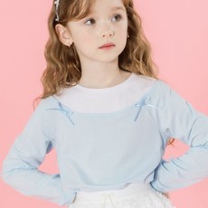 ILoveJ 女童花式蝴蝶結層次修身T恤