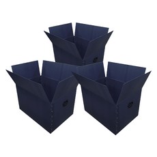 廣東 防割傷搬家箱, 海軍藍, 3個