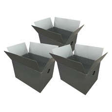 광동 손베임 방지 이사박스, 은색, 3개