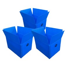 광동 손베임 방지 이사박스, 청색, 3개