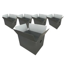 광동 손베임방지 이사박스, 은색, 5개