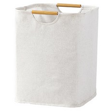 제이라이프 던스 린넨 폴딩 빨래 바구니, 화이트