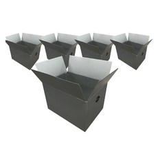 광동 손베임방지 이사박스, 은색, 5개