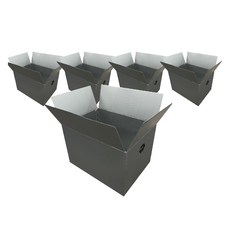 광동 손베임방지 이사박스, 은색, 5개