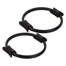Hyudaon 瑜珈環 皮拉提斯環, 黑色, 2個