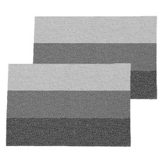 엘라라 방수 사각 테이블 식탁 매트, 가로그레이, 2개, 45 x 30 cm