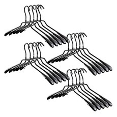 防滑西裝衣架, 黑色, 20個