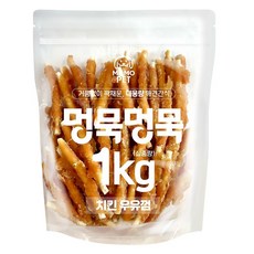 멍묵멍묵 강아지 사사미 육포 대용량 간식, 치킨우유껌, 1kg, 1개