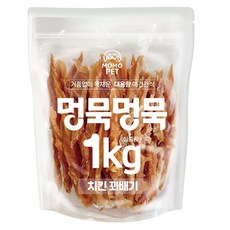 멍묵멍묵 강아지 사사미 육포 대용량 간식, 치킨꽈배기, 1kg, 1개
