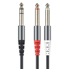 코우볼센 스테레오 6.5 to 모노 6.5x2 AUX 오디오 케이블 BF257