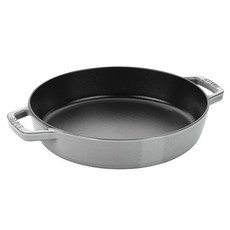staub 電磁爐適用雙耳平底鍋 灰色, 20cm, 1個