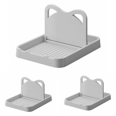 Khohimo 多用途鍋蓋湯勺架 5W0041, 灰色, 3個