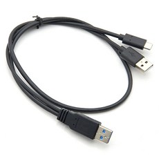 컴스 USB 3.1 Y USB 3.0 A C타입 USB 2.0 A 케이블 TB301, 1개, 60cm