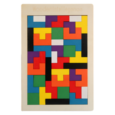 B2WIN Toy Bin時尚原木拼圖 01, 1個, 24片