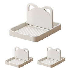 Khohimo 多用途鍋蓋湯勺架 5W0041, 象牙白, 3個