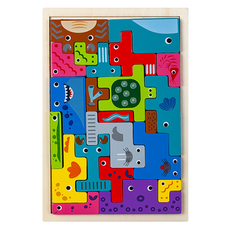 B2WIN Toybean 時尚原木拼圖 9, 1個, 22件