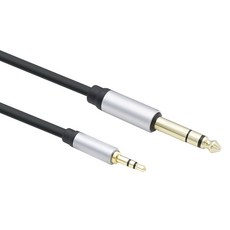 컴스 스테레오 3극 AUX 3.5 M 6.35 M 무산소동선 OFC 케이블, BT960, 혼합색상, 1개