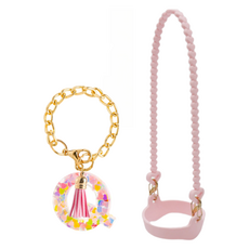 리빙엘리 텀블러 스트랩 캐리어 스탠리 호환 실리콘 손잡이 핸들 홀더 알파벳 악세사리 꾸미기 세트, 1세트