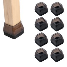 Olhai 家具桌子防滑防噪音椅腳套 黑色, 8個