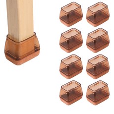 Allhigh 傢俱桌子防滑防噪音椅腳套 棕色, 8個